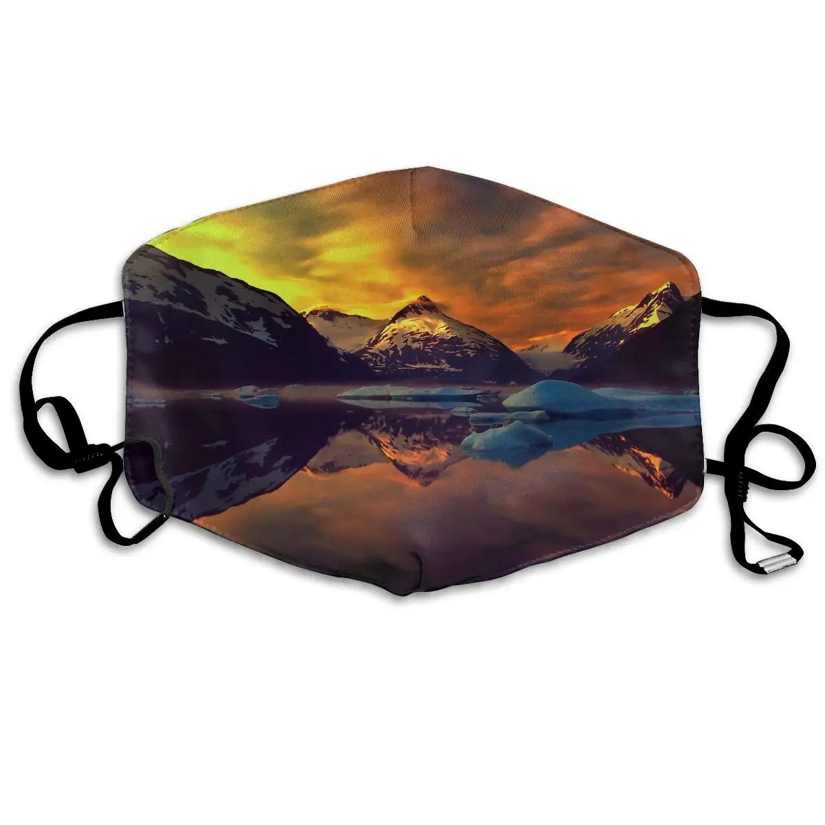 

Unisex Print Mouth Mask - Winter Mountains Nature Sunset Polyester Anti-dust Mouth-Muffle - Fashion Washed Reusable Face Masks