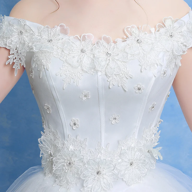 Новое весеннее Элегантное свадебное платье 2020 vestido de noiva с открытыми плечами