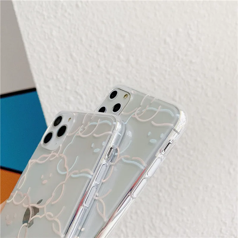 Модный прозрачный чехол для телефона с облаками iphone 6 6s 7 8 Plus X Xs Max XR стержень