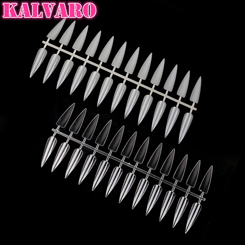Kalvaro длинные шпильки для ногтей 240 шт. Палетка практики острые накладные ногти