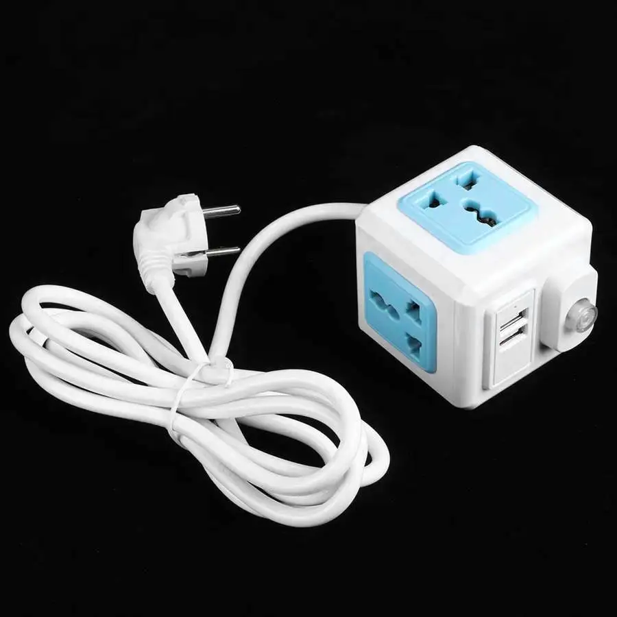 Multi Function 4 Outlet Dual USB Power Strip Socket for Home Hotel EU Plug 250V Prise Murale Improvement | Обустройство дома