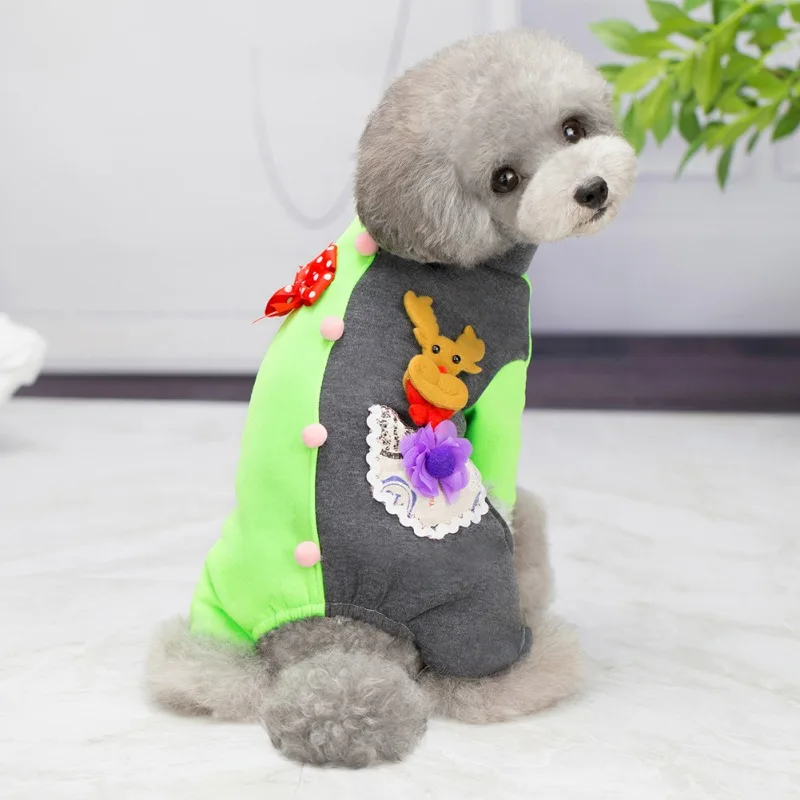 

Winter Warm Pet Supplies Christmas Clothing Pet Dog Jacket Puppy Coat Puppy Xmas Hoodies Dogs Puppy Yorkshire Outfit