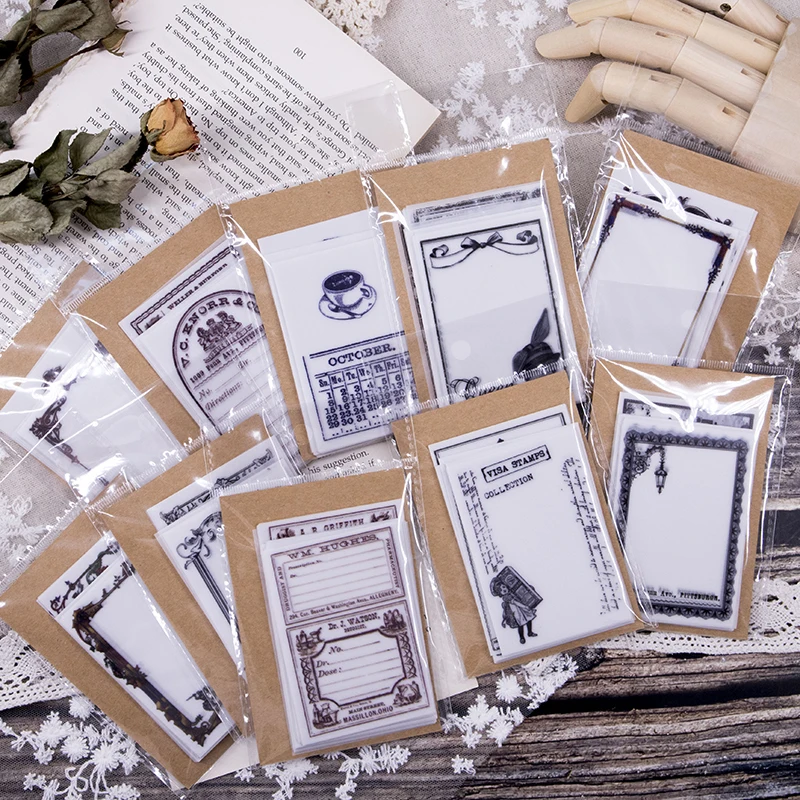 Ретро цветная бумага серии календарь Набор стикеров для заметок Escolar Papelaria