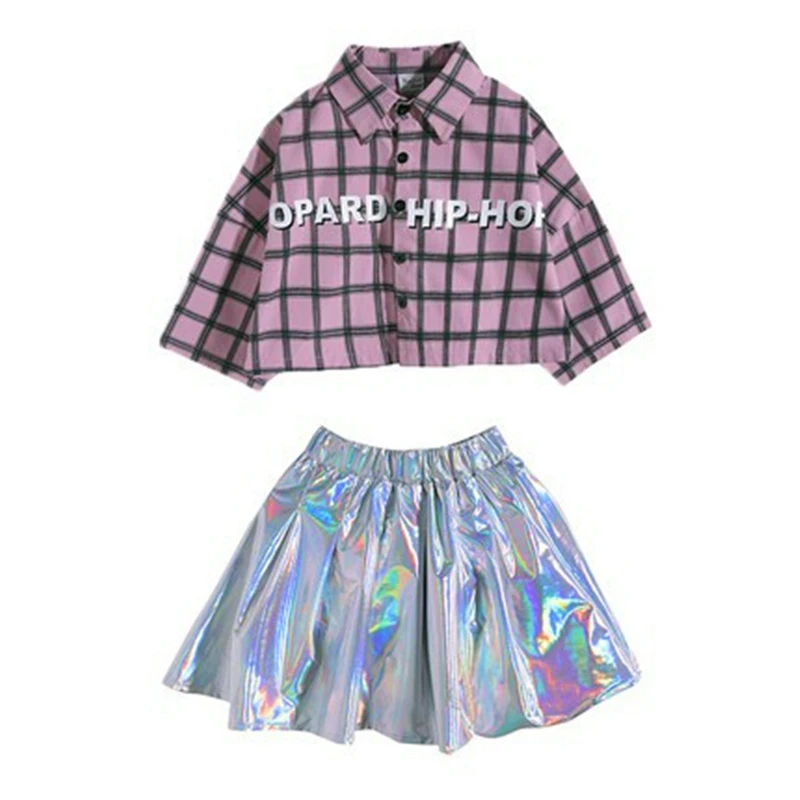 

Children Hip Hop Clothes Kids Girls Jazz Street Dance Costume Spring Summer Sweatshirt Pants Set Ballroom Dancewear Stage Outfit