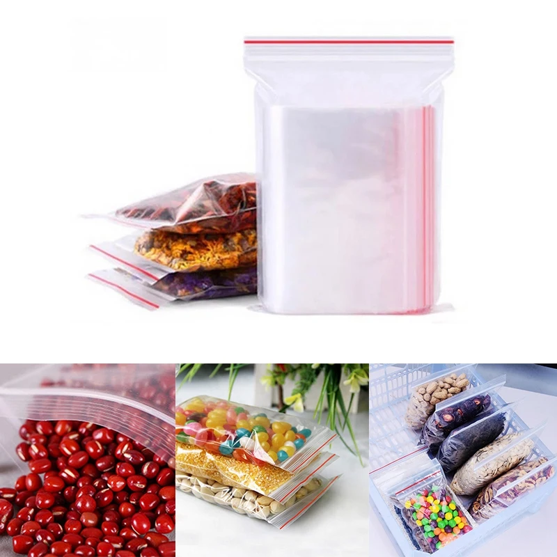 

500 шт. Resealable застежка-молния сумки уплотнения собственной личности прозрачный Пластик поли мешок
