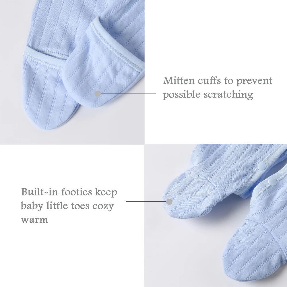 Детский хлопковый комбинезон с длинным рукавом на возраст 0-3 месяца |