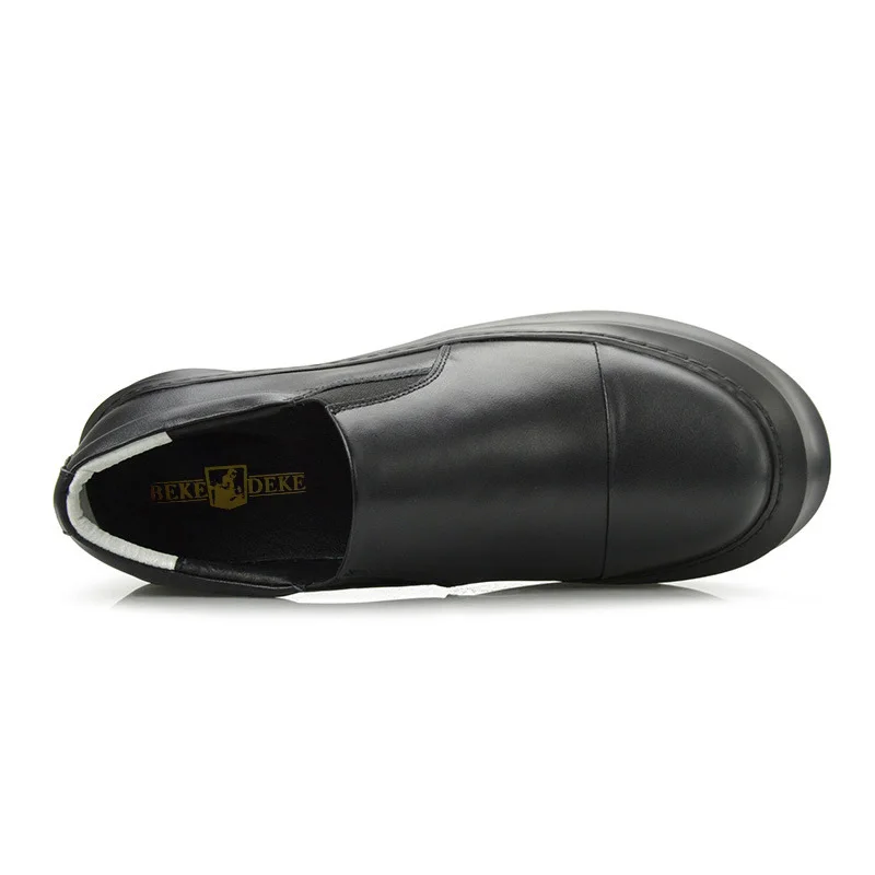 Туфли мужские на платформе из натуральной кожи толстой подошве | Обувь