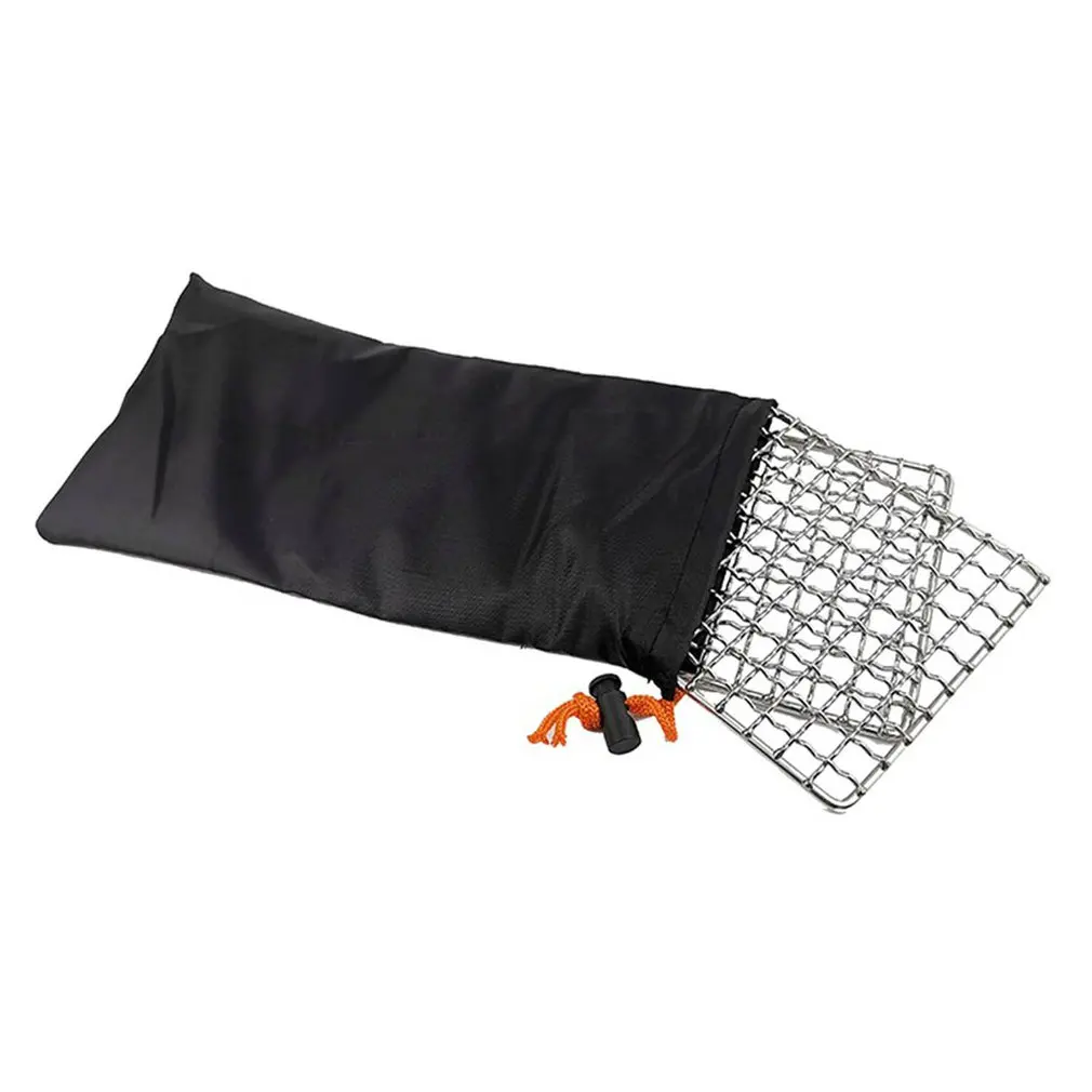 

2Pcs Stainless Steel BBQ Grill Net Non-stick BBQ Mesh Outdoor Camping Barbecue Mat Picnic Pot Rack BBQ Accessories
