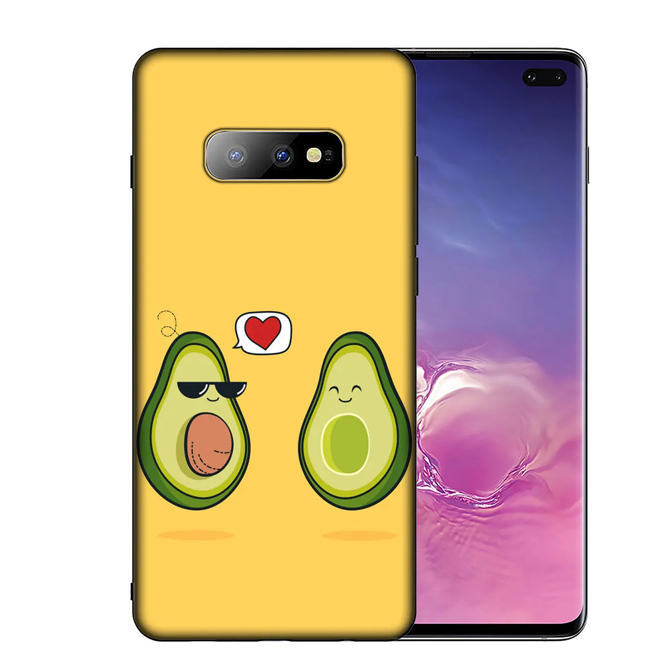 IYICAO милый черный мягкий чехол для телефона с принтом авокадо Samsung Galaxy S20 Ultra S10 Lite S9