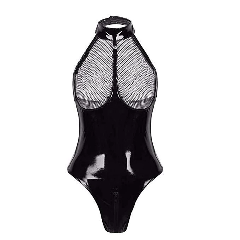 Эротическое нижнее белье для женщин эротическое размера плюс с кожаной сеткой