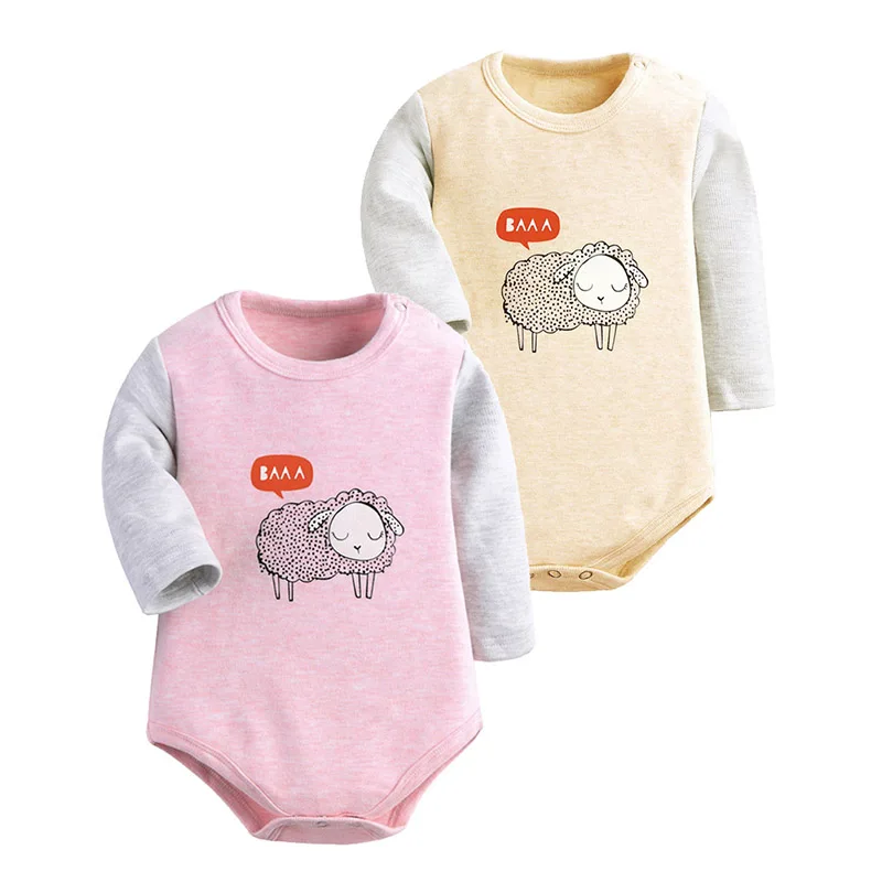 Baby Bodysuits 2 Pieces Girl And Boy Cotton Clothes Autumn Long Sleeve Warm New born baby Ropa Cartoon Style | Мать и ребенок