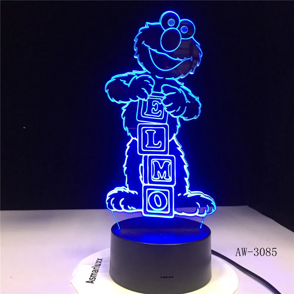 Креативный дизайн лягушки 3D ночник 7 цветов Изменение USB настольная лампа офисный