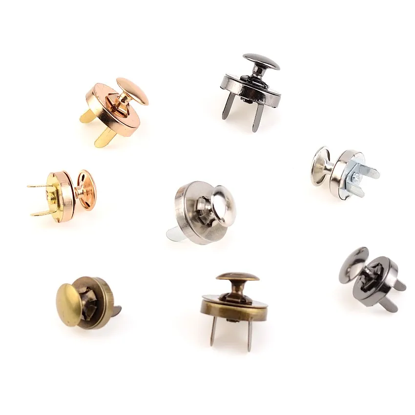 

10set Magnetic Snap Fasteners Clasps Buttons Handbag Purse Wallet Craft Bags Parts Accessories 14mm 18mm Pick Colors