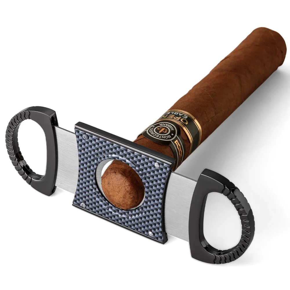 

COHIBA Cigar Cutter Sharp Double Blade Guillotine Classic Metal Cutter Scissors Knift Portable Smoking Accessories With Gift Box