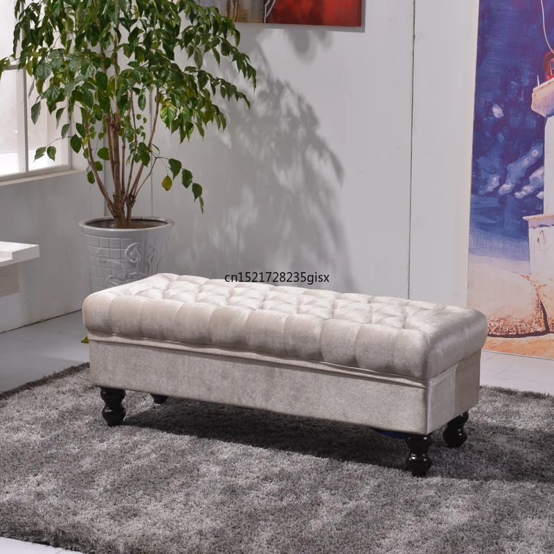 Модные европейские стандартные скамейки скамейка стул хранилище для кровати