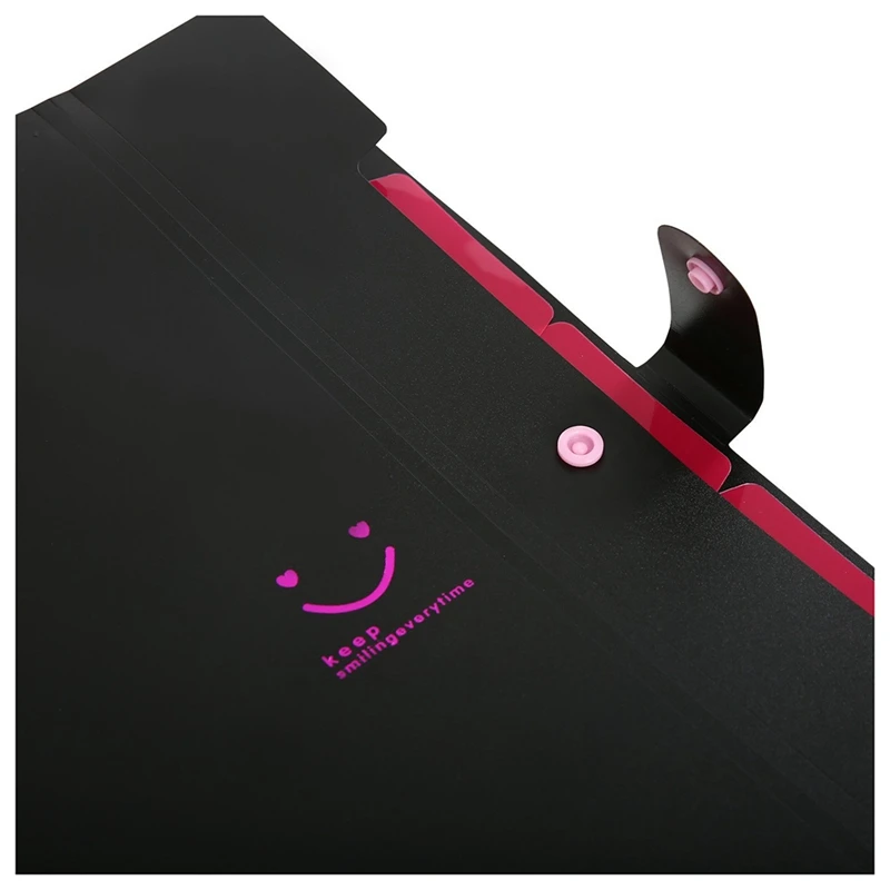 

A4 Paper Expanding File Folder Pockets Accordion Document Organizer ,Black