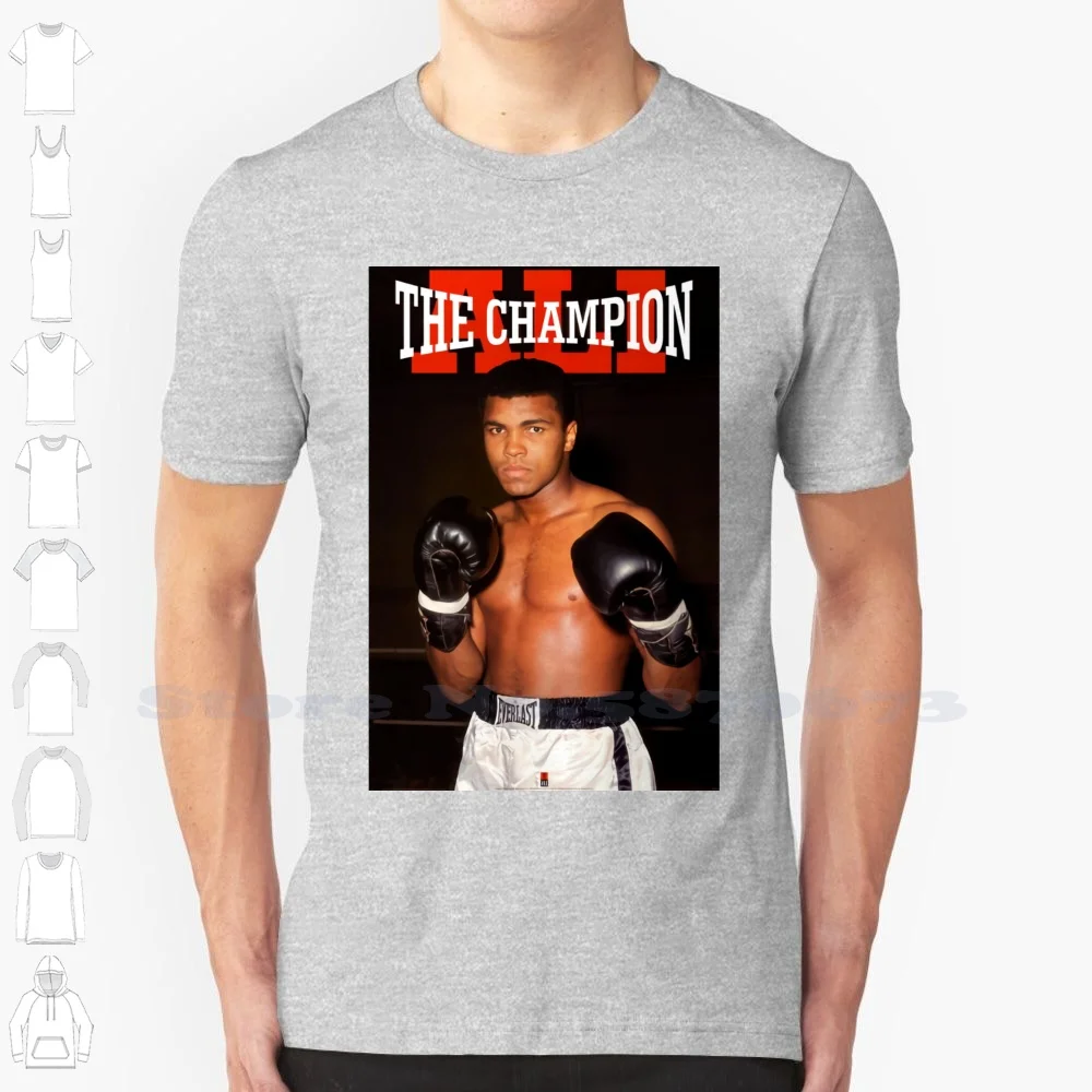 Модная Винтажная футболка с изображением чемпиона Мухаммеда, футболки, модные черные старые боксерские ретро-футболки с изображением козы в положении хаммеда, белые