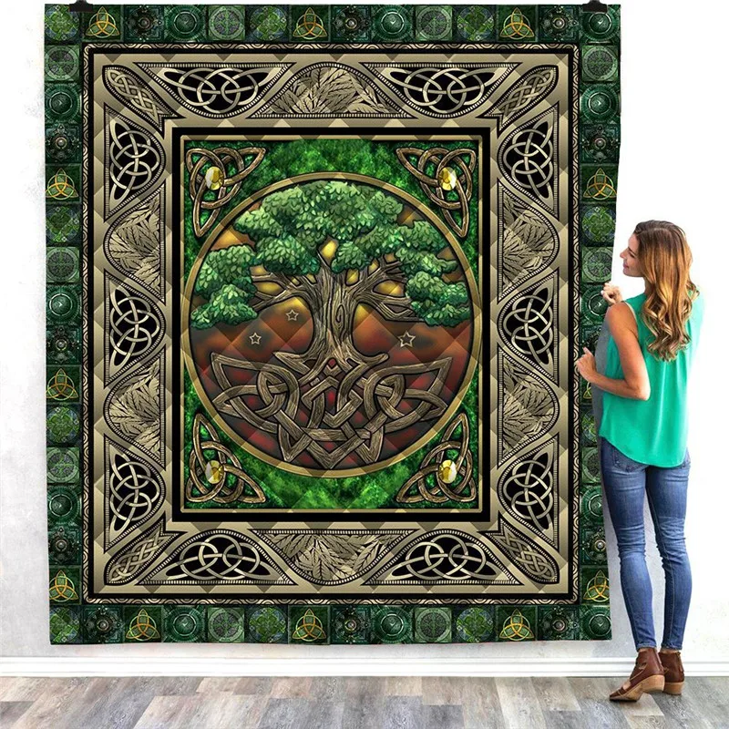 Одеяло с 3d-рисунком большого дерева удобное летнее стеганое одеяло цифровым