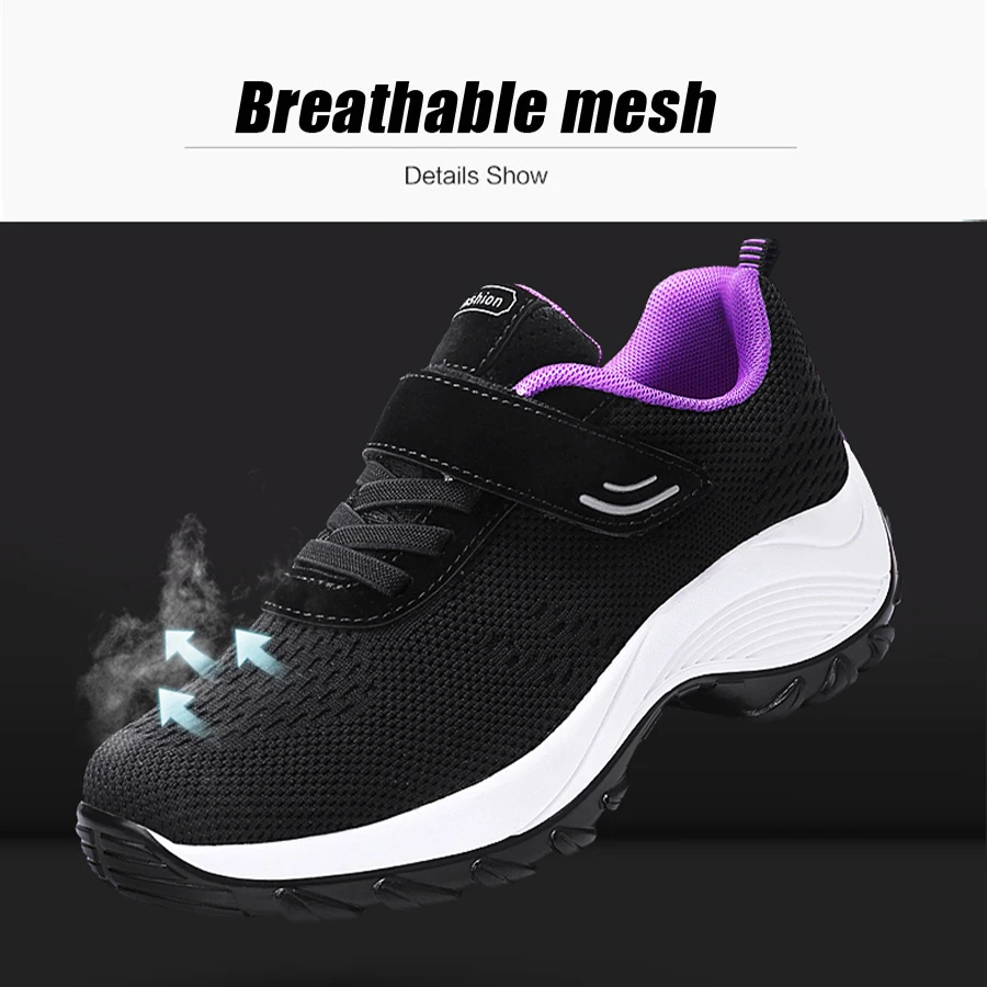 STQ 2020 осенние женские кроссовки легкие дышащие сетчатые Chaussures Femme на платформе со