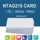 20 шт. NFC карты белые пустые NTAG215 ПВХ теги Waterpoof 504 байта наклейка со смарт-чипом