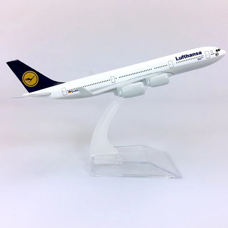 16cm Germany Air Lufthansa A340 Airlines Airplane Diecast Alloy Metal Model Airbus 340 Airways Plane Aircraft | Игрушки и хобби