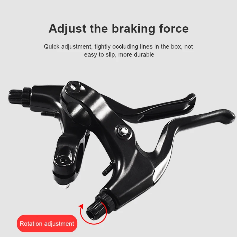 

2pcs New Bicycle Brake Lever Aluminum Alloy Speed MTB Road Bike Fixed Gear Cycling V-Brake Crank Handbrake Cable Parts