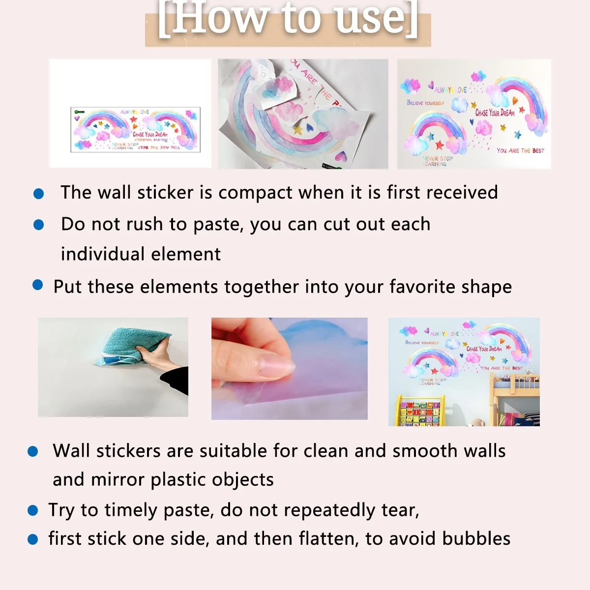 Watercolor Animal Wall Stickers For Kids Rooms Cartoon Decorative 3D Children Large Decals | Дом и сад