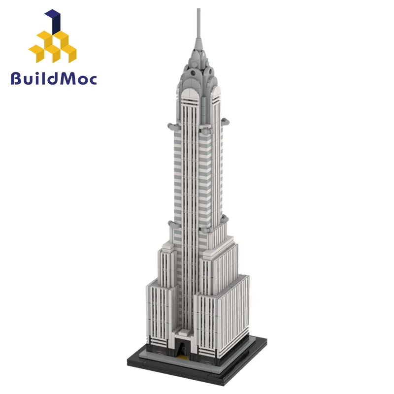 Конструктор MOC Landmark здания городской пейзаж дом Chrysler Street View Creator конструктор