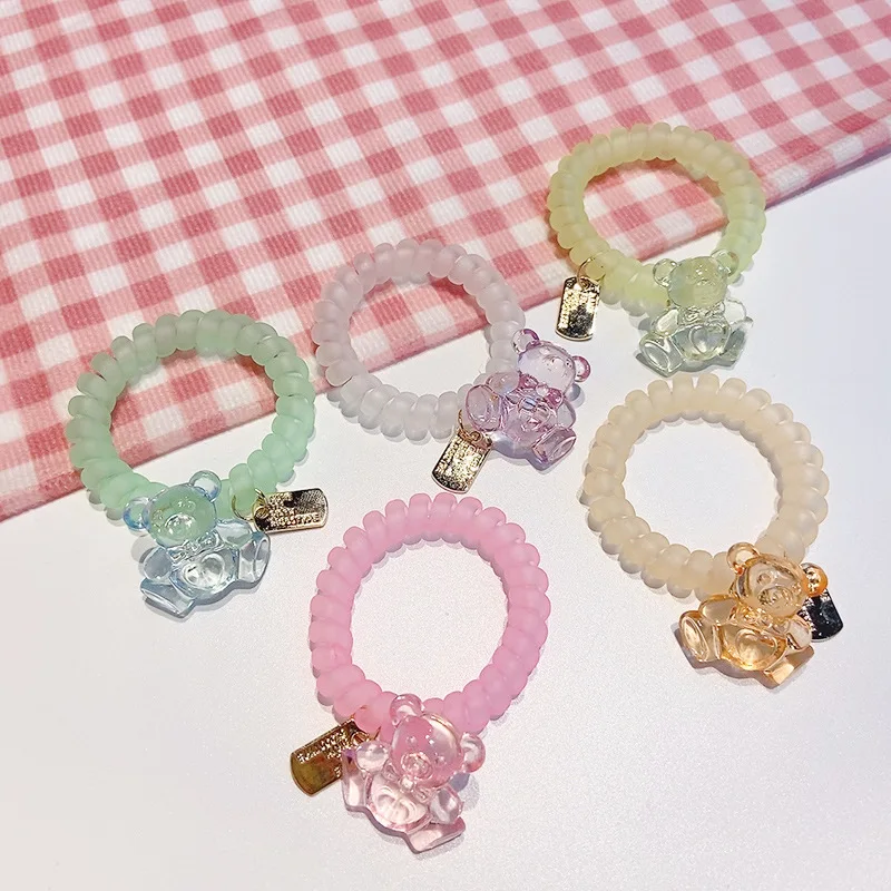 

Детские эластичные резинки для волос для девочек, модные аксессуары для волос карамельного цвета, детское кольцо для волос, головной убор м...