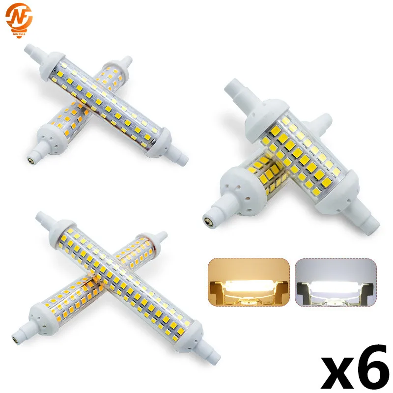 

6pcs/lot R7S LED Lamp 12W 9W 6W SMD 2835 78mm 118mm 135mm R7S LED Light Bulb AC 220V 240V Energy Saving Replace Halogen Light
