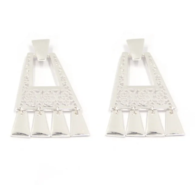 2020 летние новые филигранные большие трапециевидные висячие серьги с высокой