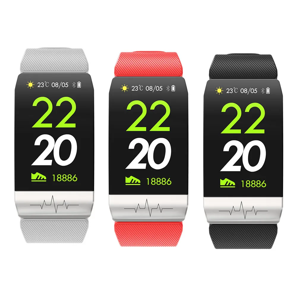 Смарт-часы электрокардиограмма пульсометр Монитор артериального давления