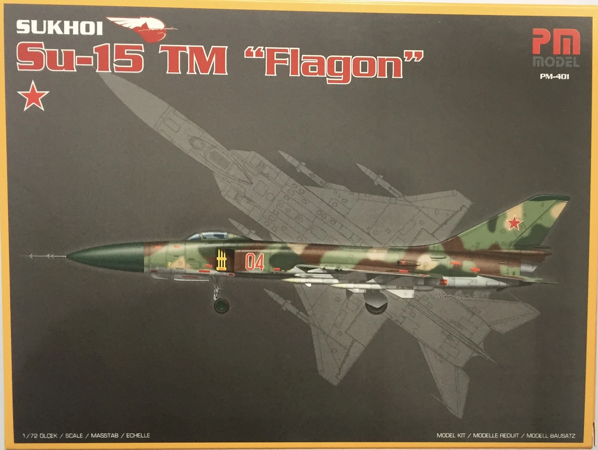 

PM401 Sukhoi Su15 TM Flagon Scale 1/72 Plastic Model Aircraft Building Kit Hobby Airplane Plane DIY Assembly Toy
