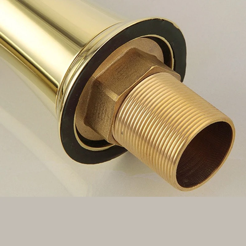 Новинка роскошный золотой смеситель для раковины в ванной комнате латунный