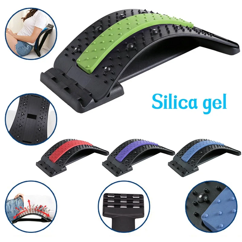 

Back Massager Stretcher Equipment Massageador Magic Support Stretch Fitness Relaxation Spine Pain Lumbar Relief Back Stretcher
