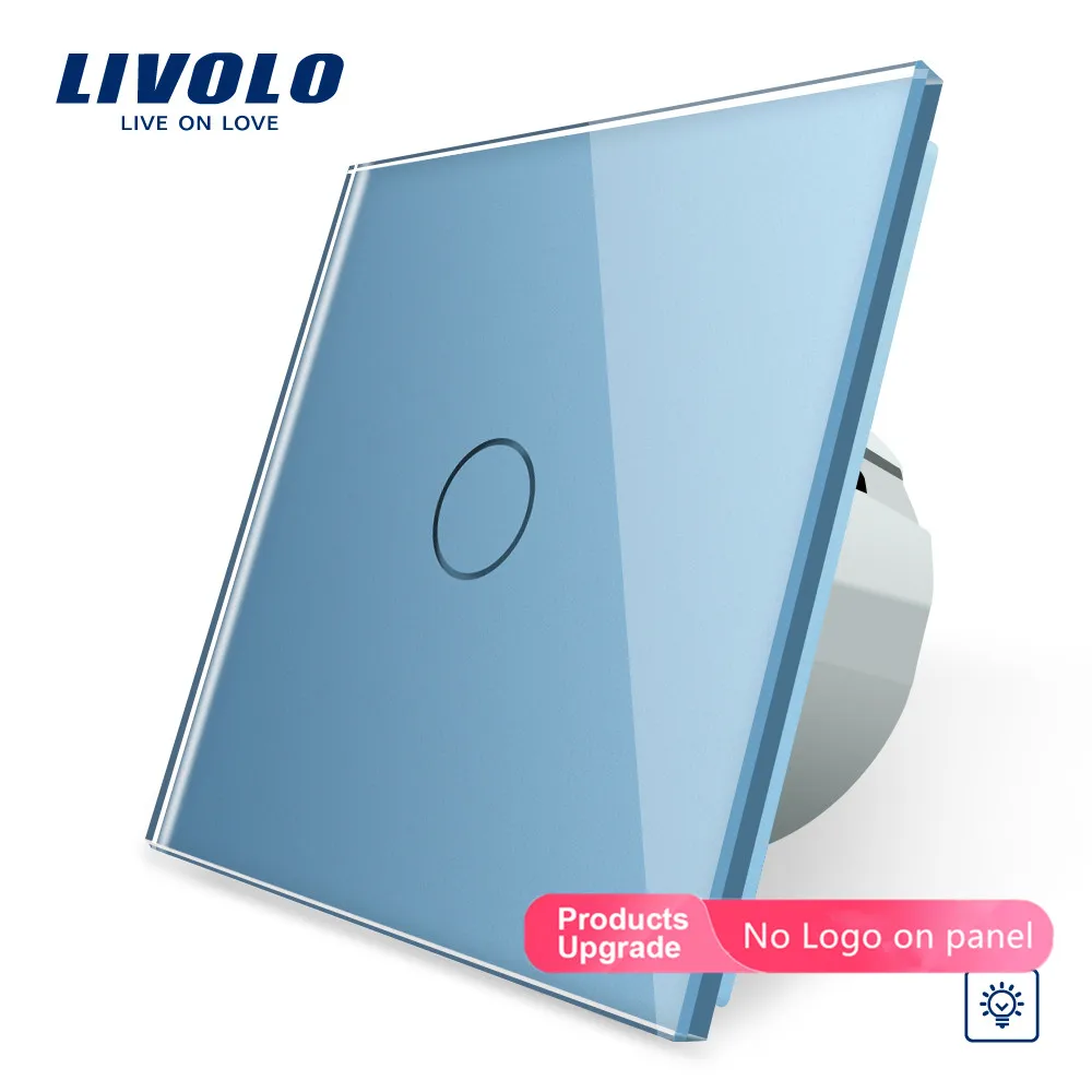 Livolo/Стандартный настенный выключатель диммер VL C701D 12 черного цвета с украшением в