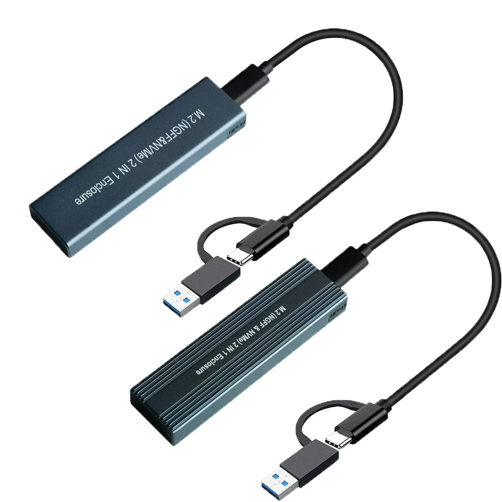 Чехол для SSD M2 NVMe чехол с двойным протоколом M.2 NVME PCIe NGFF SATA адаптером HD Externo 2230 2242 2260