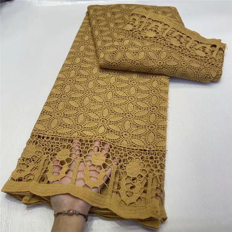 

High Quality Lace French Embroidery Guipure Cord Lace Fabric African Lace Fabric For Wedding Party Sewing JY140-361