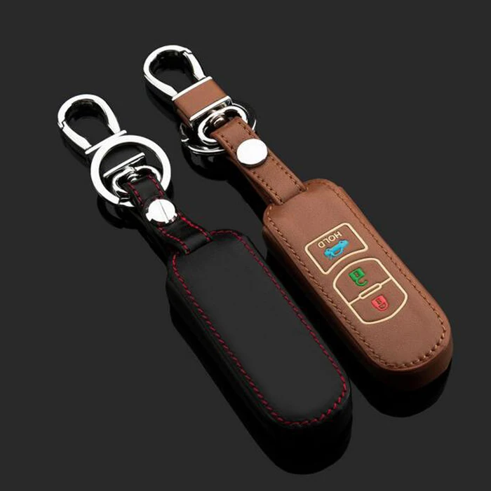 2/3 кнопки смарт световой авто чехол держатель для ключа брелок ключей из кожи Mazda