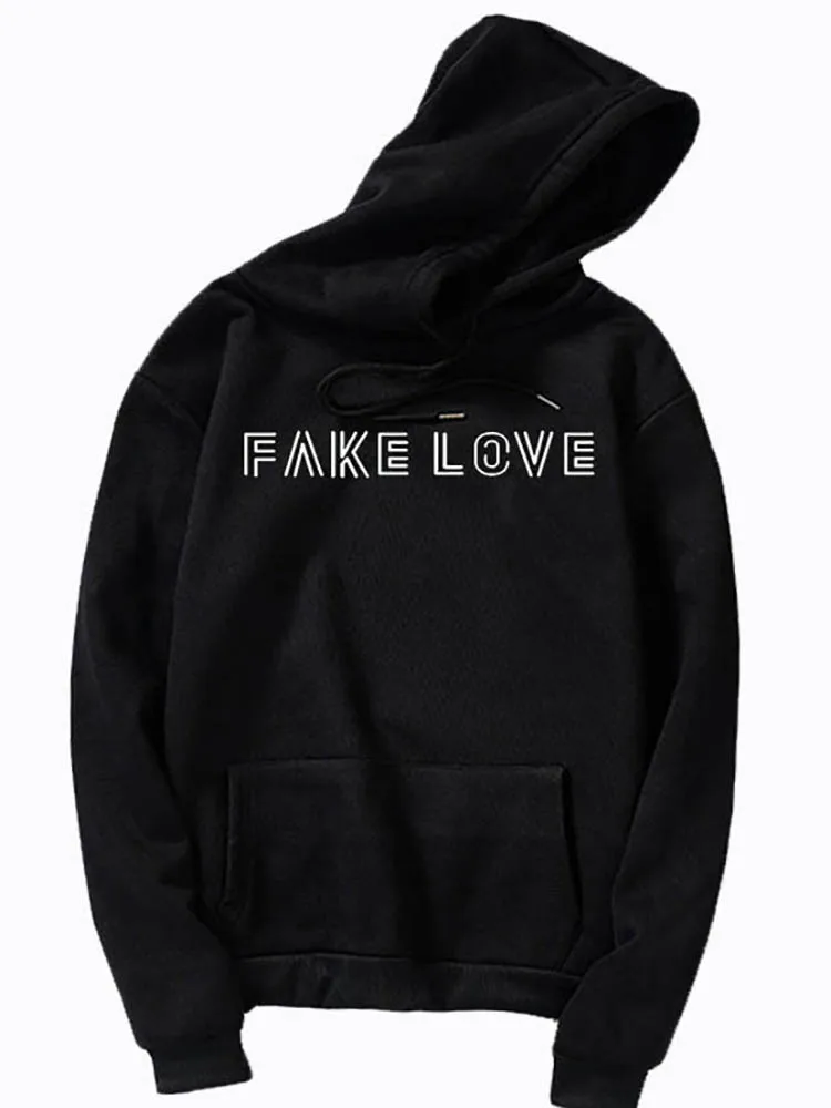 K pop Bangtan/толстовки и свитшоты с имитацией любви для мальчиков Женская одежда