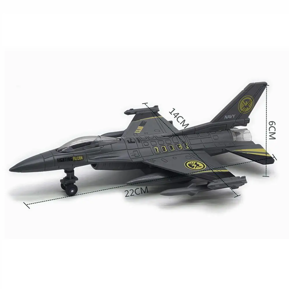

Alloy Pull Back Sound Light Large F-16 Fighter Aircraft Model Collection Gift Early Education Cognition Toy