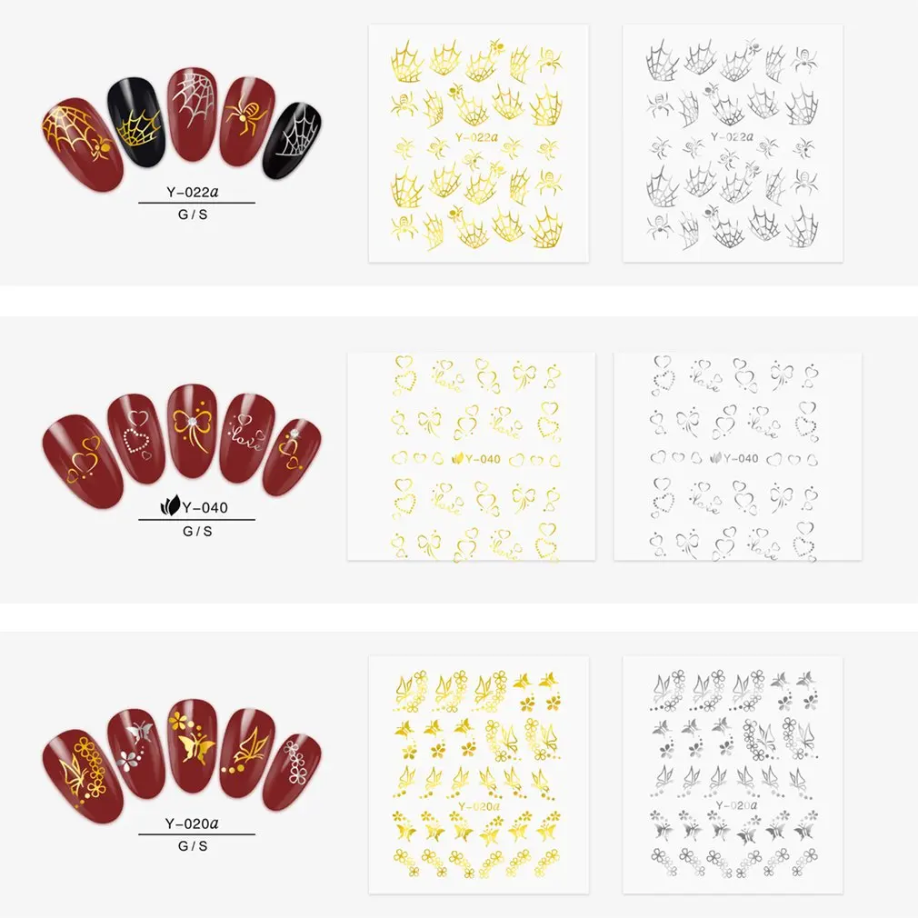 Новый полный красоты 30 шт. золотой серебряный ноготь водная связка с перьями и