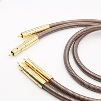 high quality hifi rca cable accuphase 40th anniversary edition rca interconnect audio cable gold plated plug