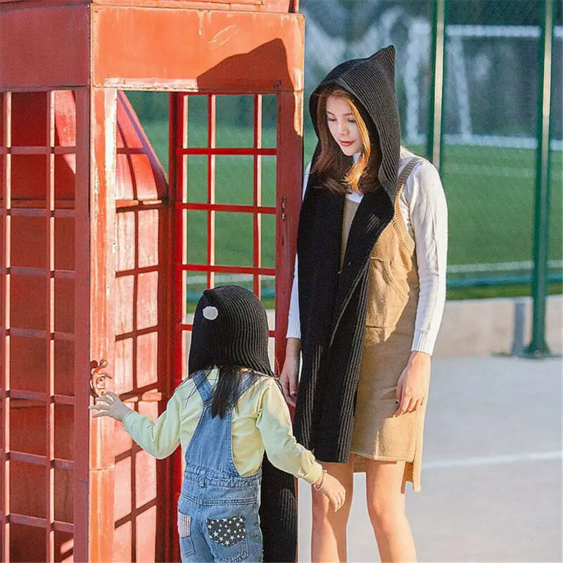 

2020 Newest Hot Fashion Women Warm Winter Knit Long Hooded Scarf Pure Color Soft Shawl Female Ladies Headscarf Hoodie Scarf Wrap