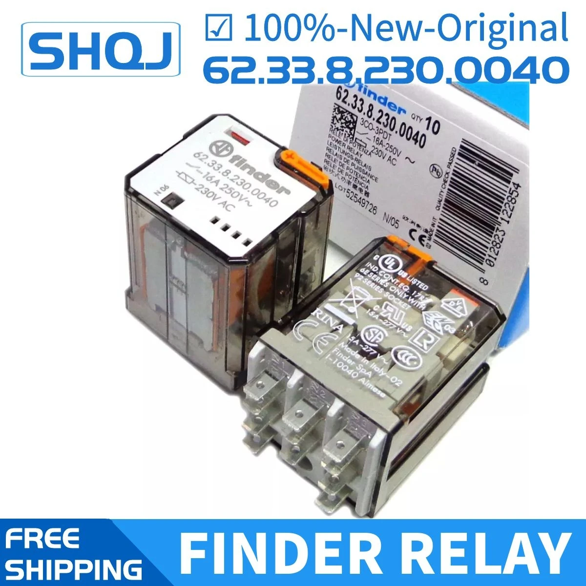 

finder relay 62.33.9.024.0040 24VDC 62.33.8.230.0040 230VAC 92.03 16A 11pin 100%-new-original