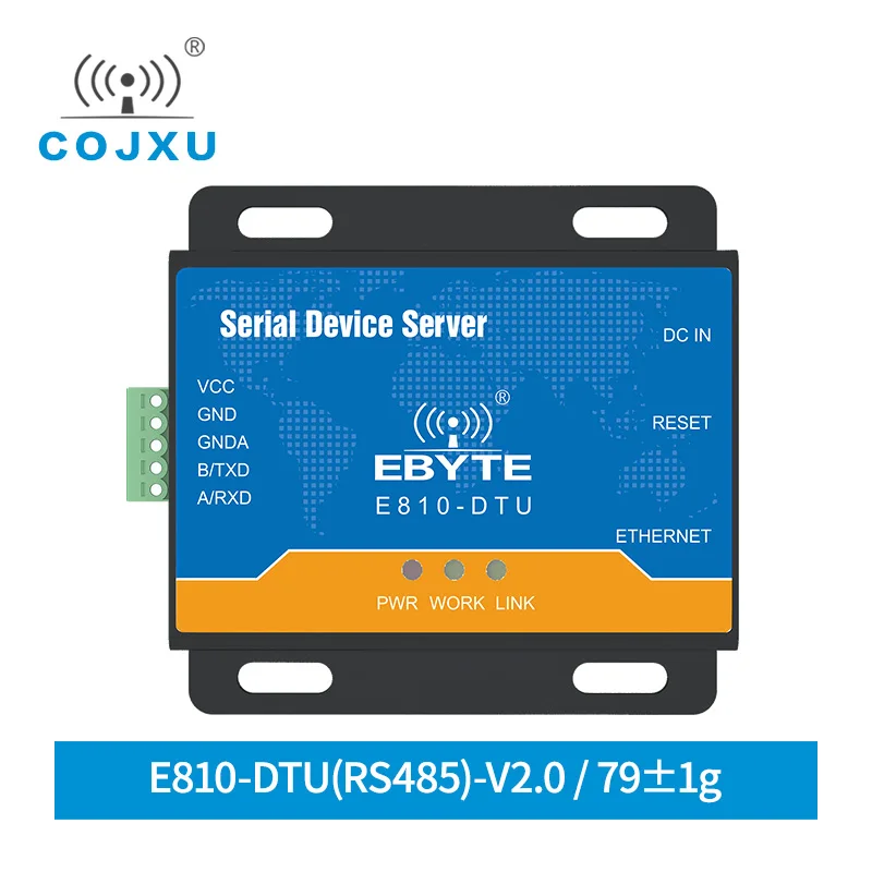 Full Duplex Serial Port Server Ethernet RJ45 to RS485 TCP UDP 100M E810-DTU(RS485)-V2.0 Wireless Transparent Transmission Modem