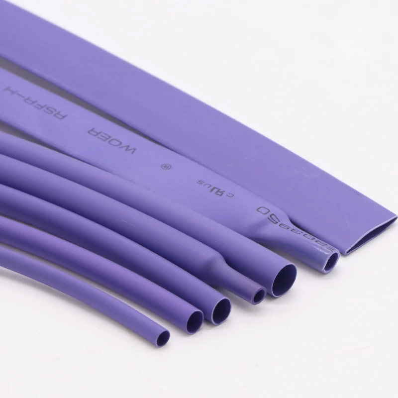 

1M Purple Dia 1 2 3 4 5 6 7 8 9 10 12 14 16 20 25 30 40 50 mm Heat Shrink Tube 2:1 Polyolefin Thermal Cable Sleeve Insulated