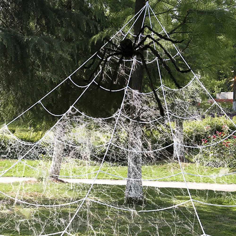 

Halloween Decorations Spider Web Simulation Big Spider Bar Scene Layout Props Outdoor Giant Decor for Home