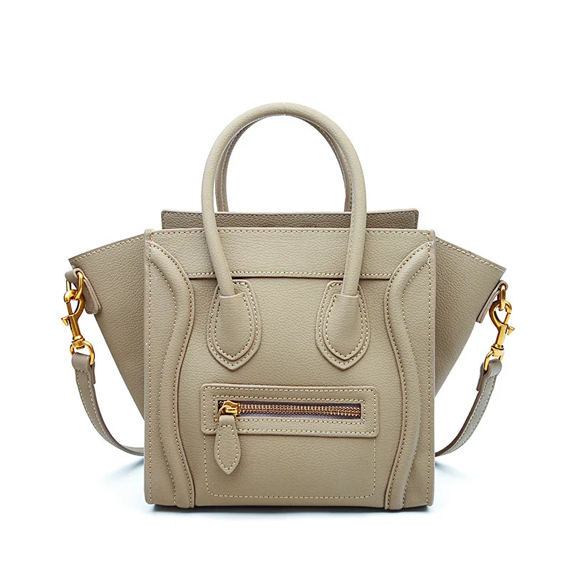 Сумка-мессенджер на одно плечо из натуральной кожи со смайликом 2019 |