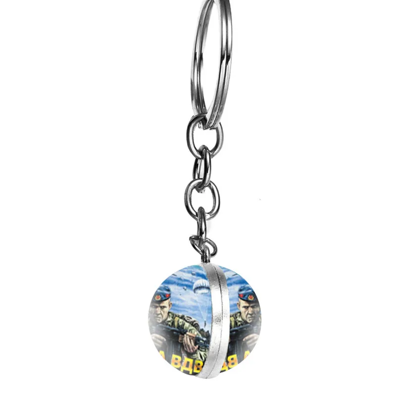 Винтажные России эмблема Pekhota брелки для ключей двухсторонняя стеклянная